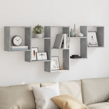 Wandregal Betongrau 159x18x66 cm Holzwerkstoff