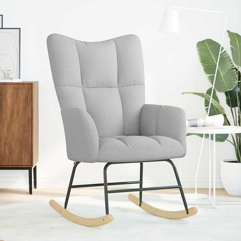 Schaukelstuhl Wolkengrauer Stoff