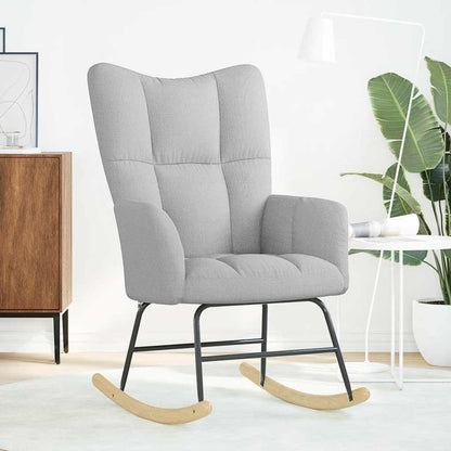 Schaukelstuhl Wolkengrauer Stoff