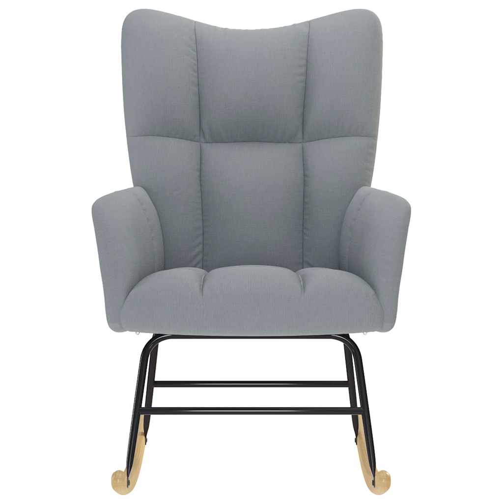 Schaukelstuhl Hellgrau Stoff