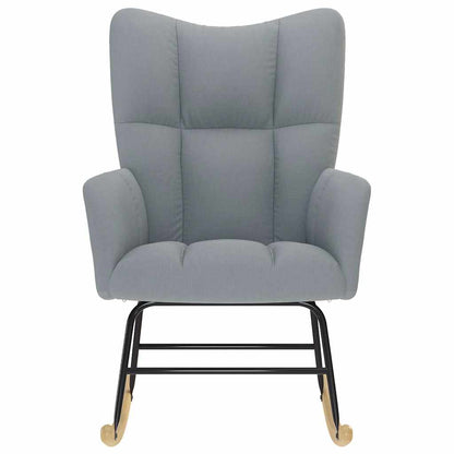 Schaukelstuhl Hellgrau Stoff