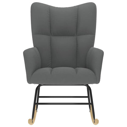 Schaukelstuhl Dunkelgrau Stoff