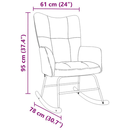 Schaukelstuhl Schwarz Stoff