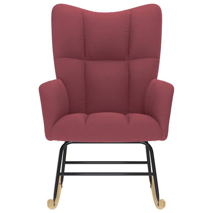 Schaukelstuhl Weinrot Stoff