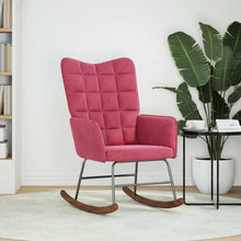 Schaukelstuhl Weinrot Samt