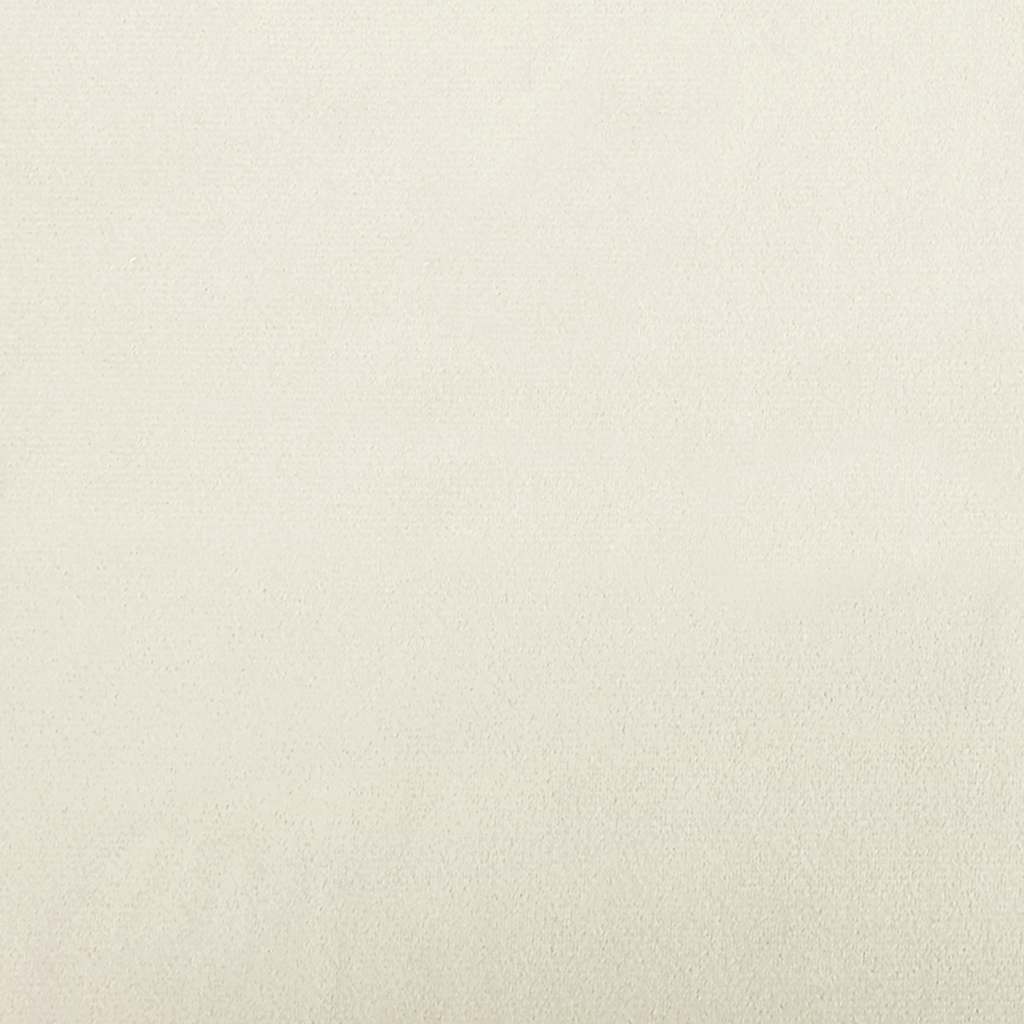 Schaukelstuhl Creme Samt