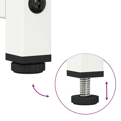 Highboard Weiß 68x39x123 cm Stahl