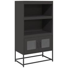 Highboard Schwarz 68x39x123 cm Stahl
