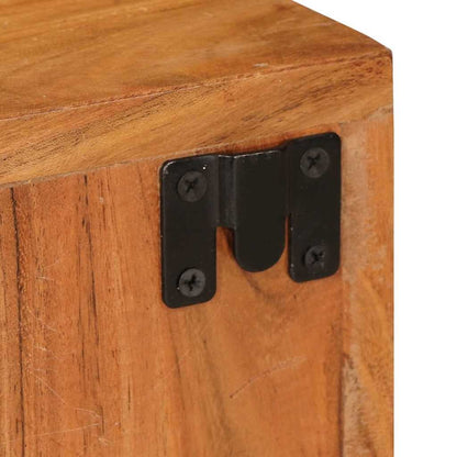 Nachttisch 2 pcs Braun 35 x 33 x 48 cm Massivholz Akazie