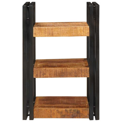 Nachttisch Braun und Schwarz 38 x 33 x 58 cm Massivholz Mango