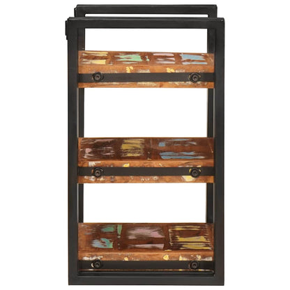 Nachttisch 2 pcs Braun und Schwarz Massivholz recycelt