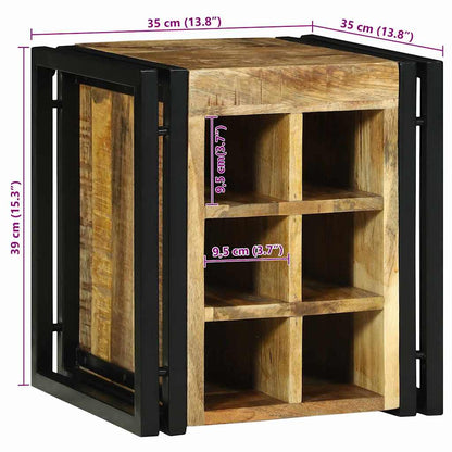 Weinregal Braun 34,5 x 35 x 39 cm Massivholz Mango