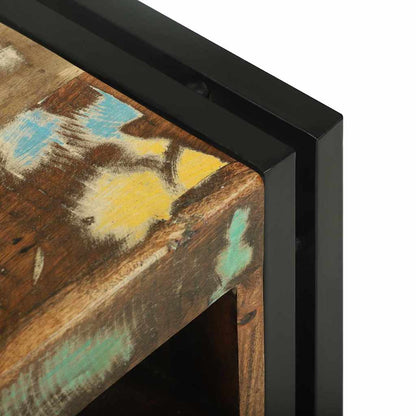 Weinregal Mehrfarbig 34,5 x 35 x 39 cm Massivholz Altholz