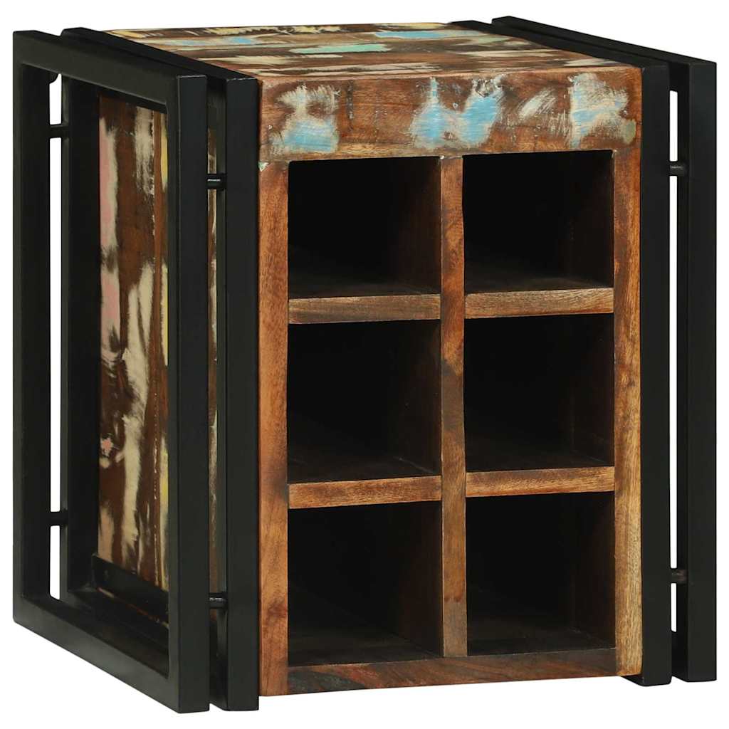 Weinregal Mehrfarbig 34,5 x 35 x 39 cm Massivholz Altholz