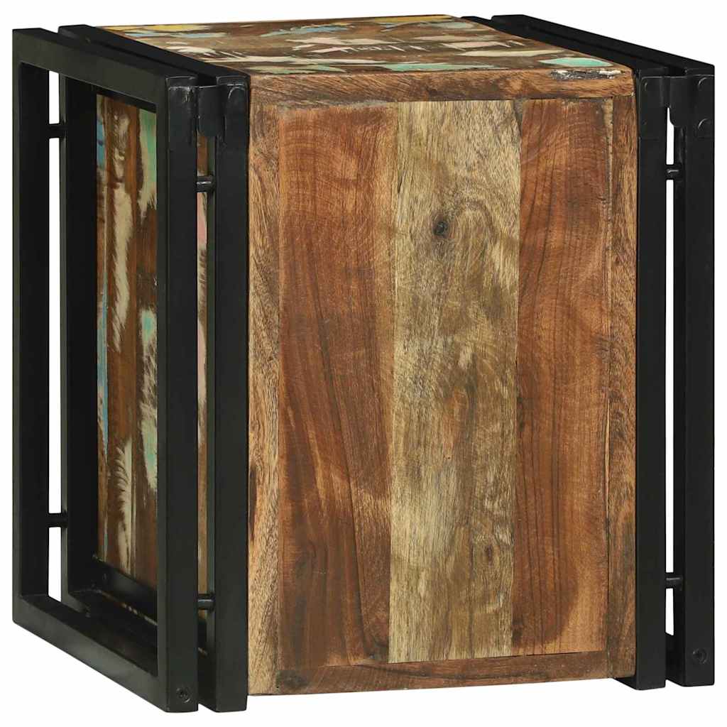 Weinregal Mehrfarbig 34,5 x 35 x 39 cm Massivholz Altholz