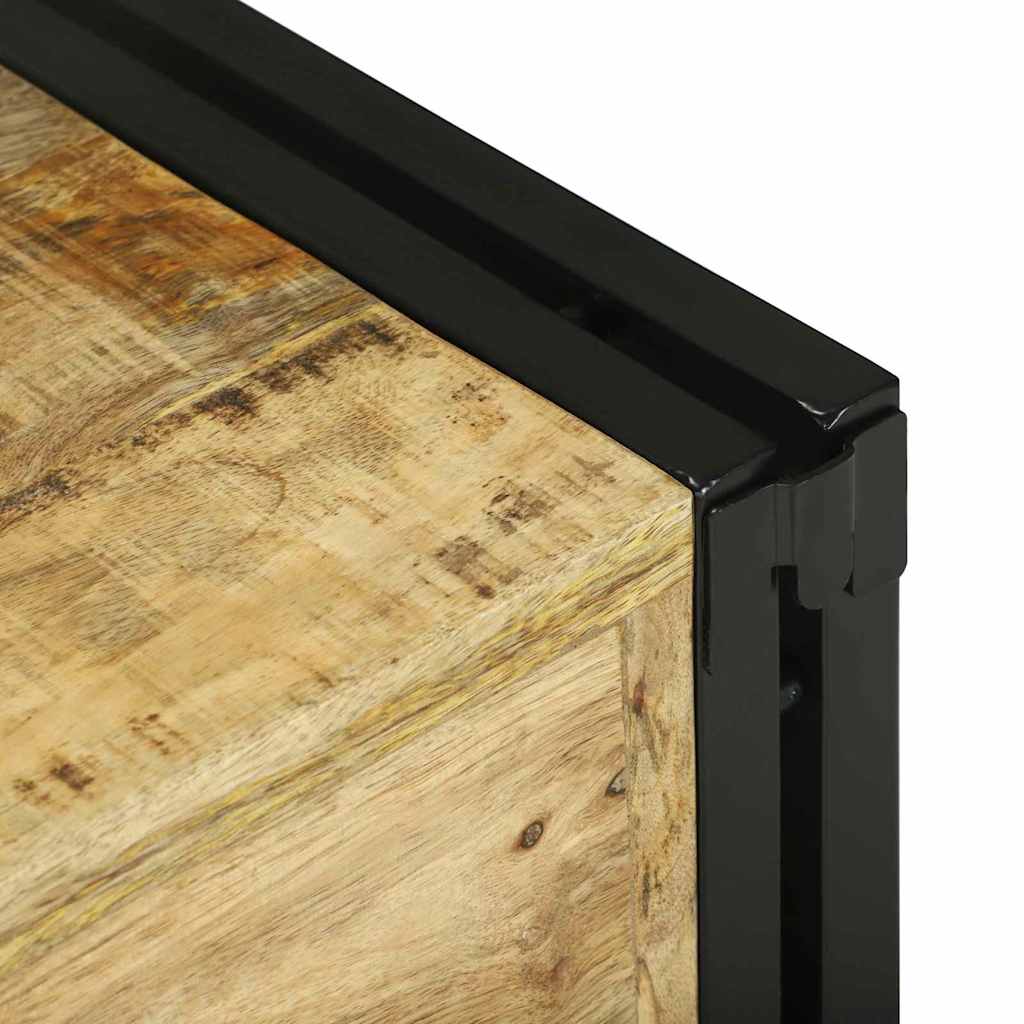 Weinregal Braun und Schwarz 46 x 35 x 27,5 cm Massivholz Mango