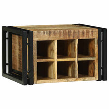 Weinregal Braun und Schwarz 46 x 35 x 27,5 cm Massivholz Mango