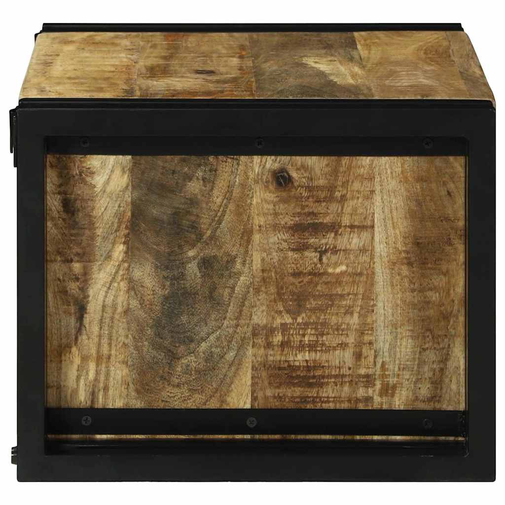 Weinregal Braun und Schwarz 46 x 35 x 27,5 cm Massivholz Mango