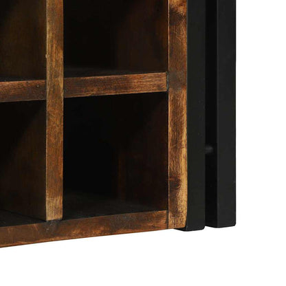 Weinregal Mehrfarbig 46 x 35 x 27,5 cm Massivholz Altholz