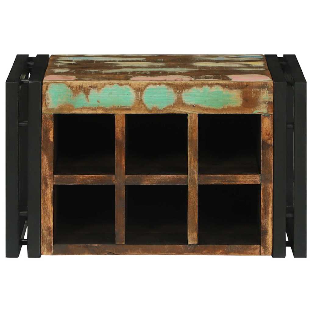 Weinregal Mehrfarbig 46 x 35 x 27,5 cm Massivholz Altholz