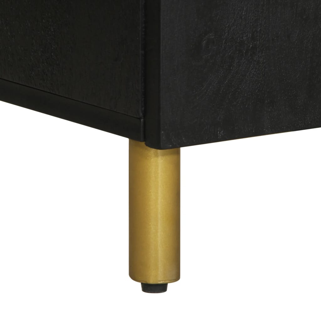 3-tlg. Badmöbel-Set Schwarz Holzwerkstoff