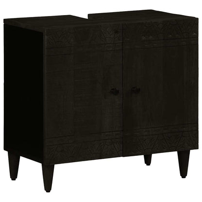 3-tlg. Badmöbel-Set Massivholz Mango