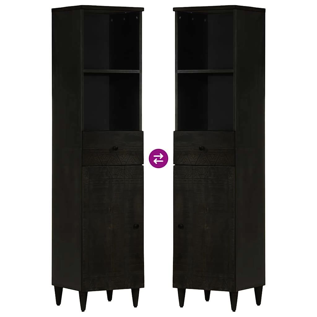 3-tlg. Badmöbel-Set Massivholz Mango