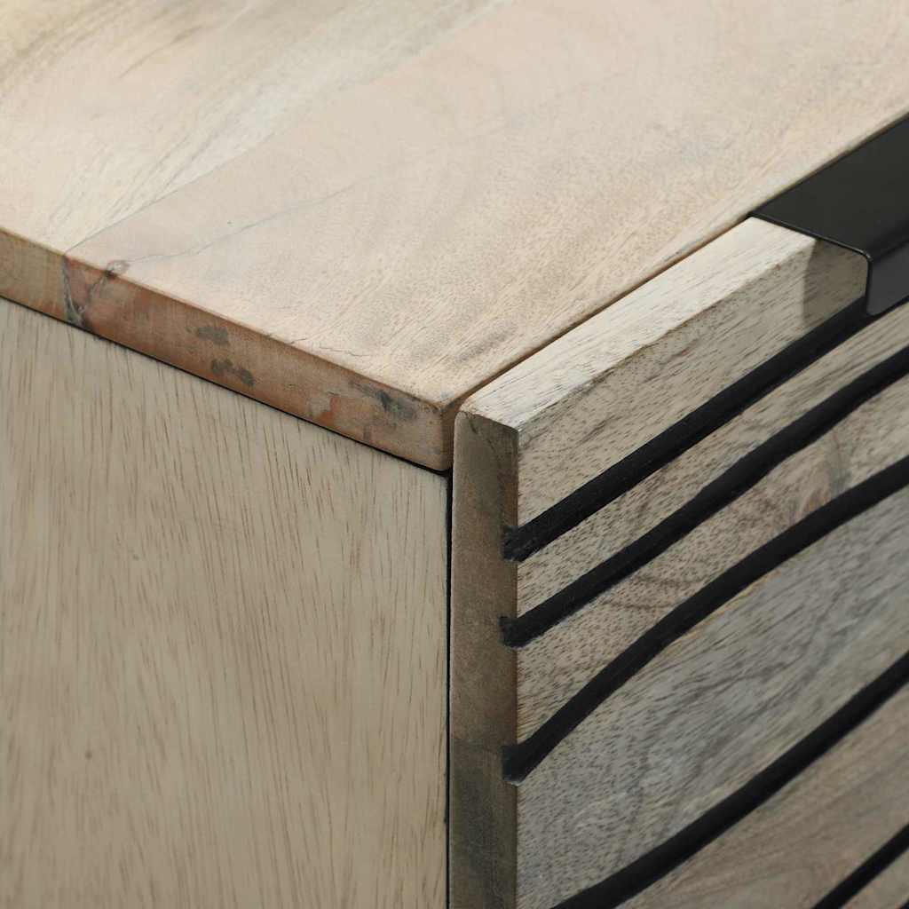 Sideboards 2 pcs Weiß 60 x 33.5 x 75 cm massives Mangoholz