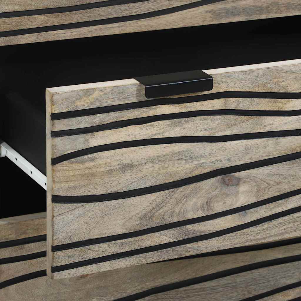 Sideboards 2 pcs Weiß 60 x 33.5 x 75 cm massives Mangoholz