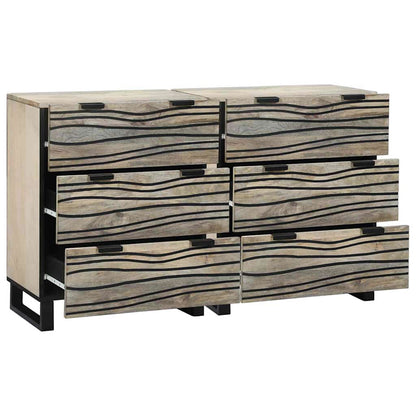 Sideboards 2 pcs Weiß 60 x 33.5 x 75 cm massives Mangoholz