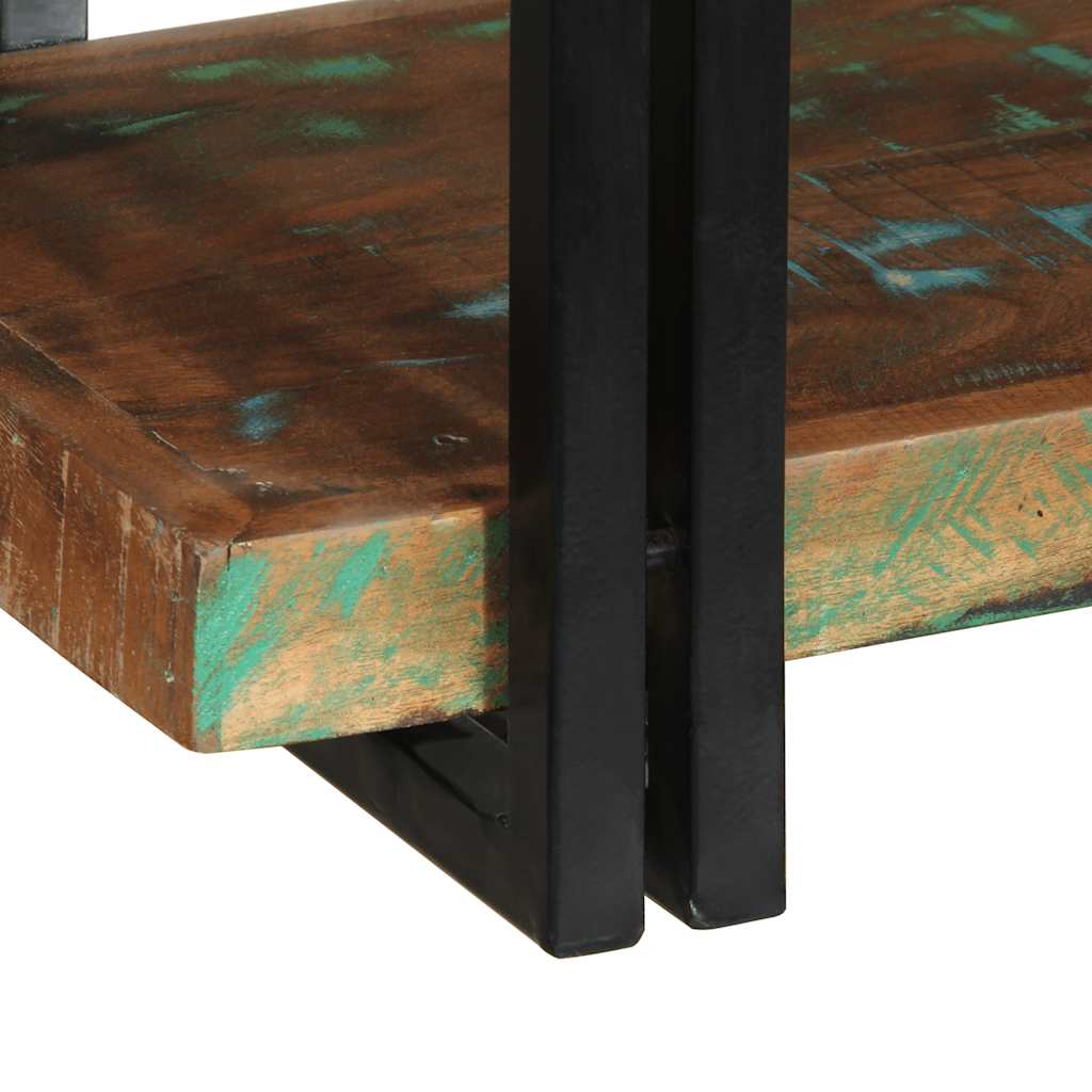 Wandregal Mehrfarbig Altholz Massivholz 70 x 33 x 35 cm Recyceltes Massivholz