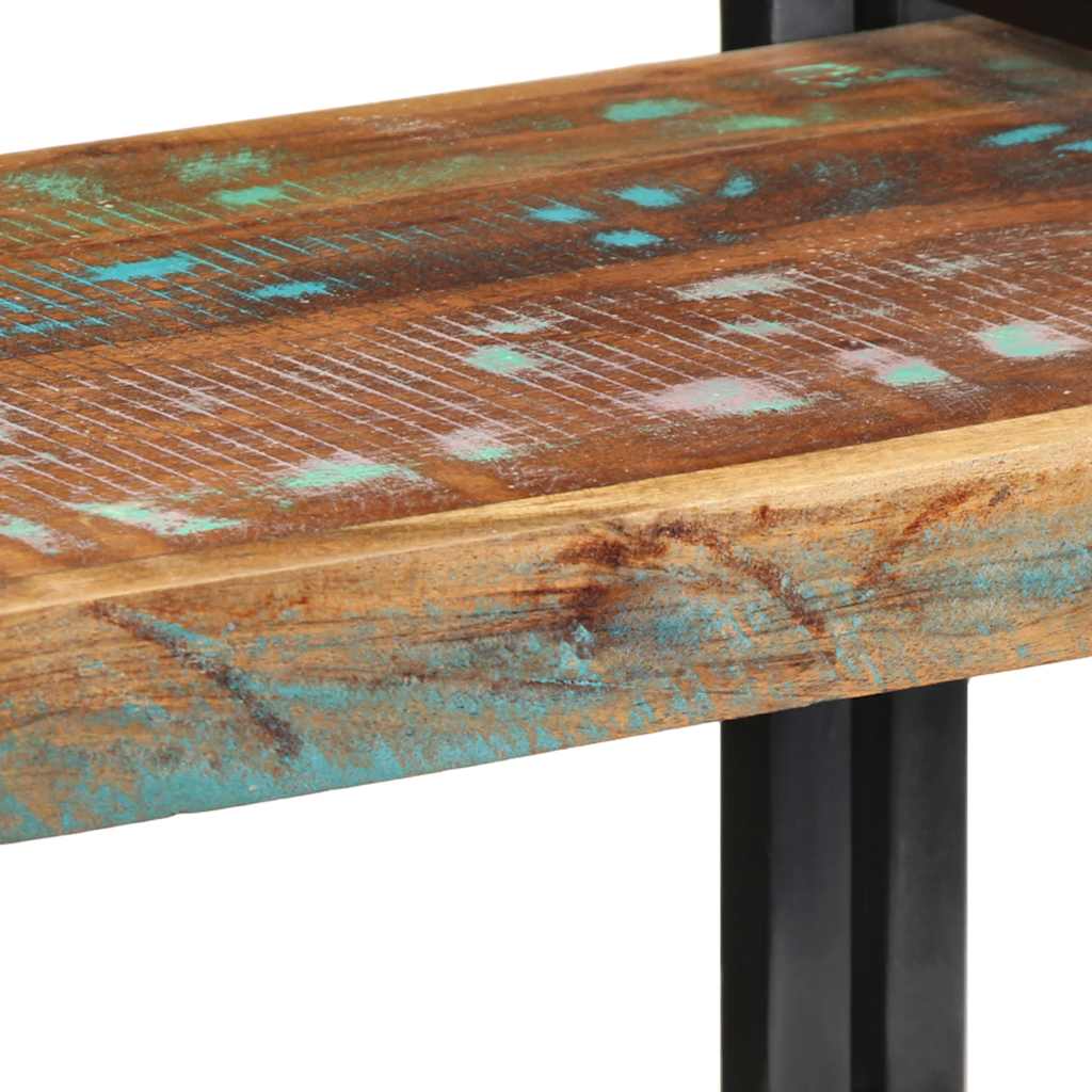 Wandregal Mehrfarbig Altholz Massivholz 70 x 33 x 35 cm Recyceltes Massivholz