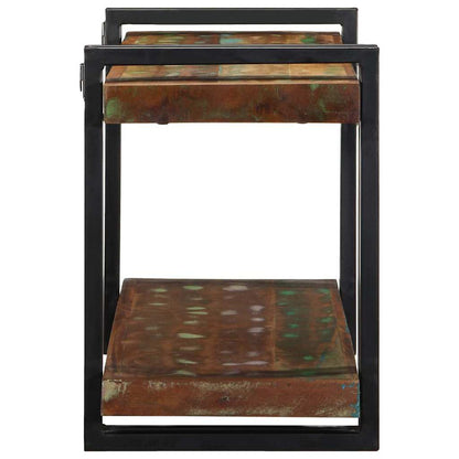 Wandregal Mehrfarbig Altholz Massivholz 90 x 33 x 45 cm Recyceltes Massivholz