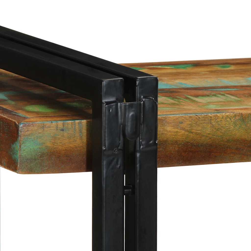 Wandregal Mehrfarbig Altholz Massivholz 90 x 33 x 45 cm Recyceltes Massivholz