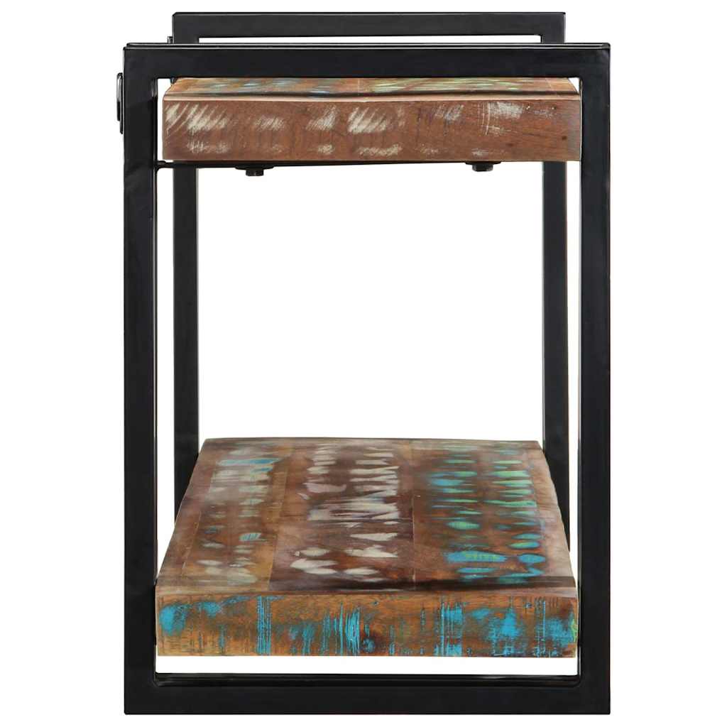 Wandregal Mehrfarbig Altholz Massivholz 110 x 33 x 45 cm Recyceltes Massivholz