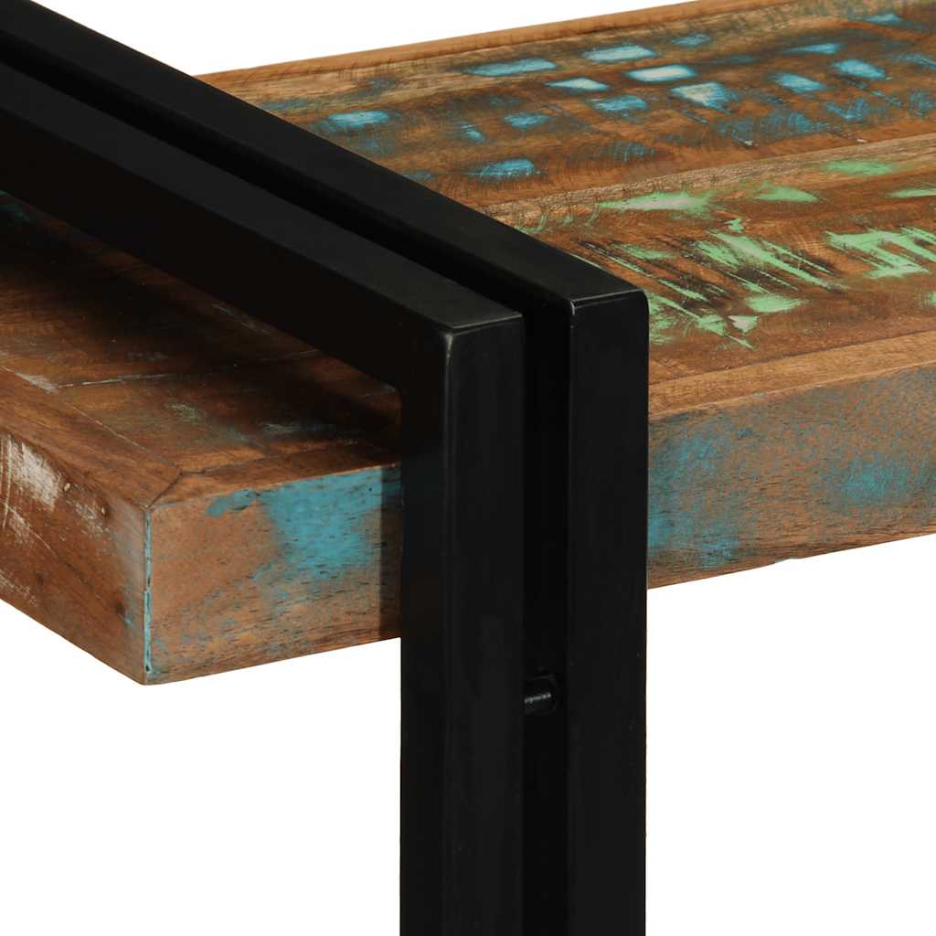 Wandregal Mehrfarbig Altholz Massivholz 110 x 33 x 45 cm Recyceltes Massivholz