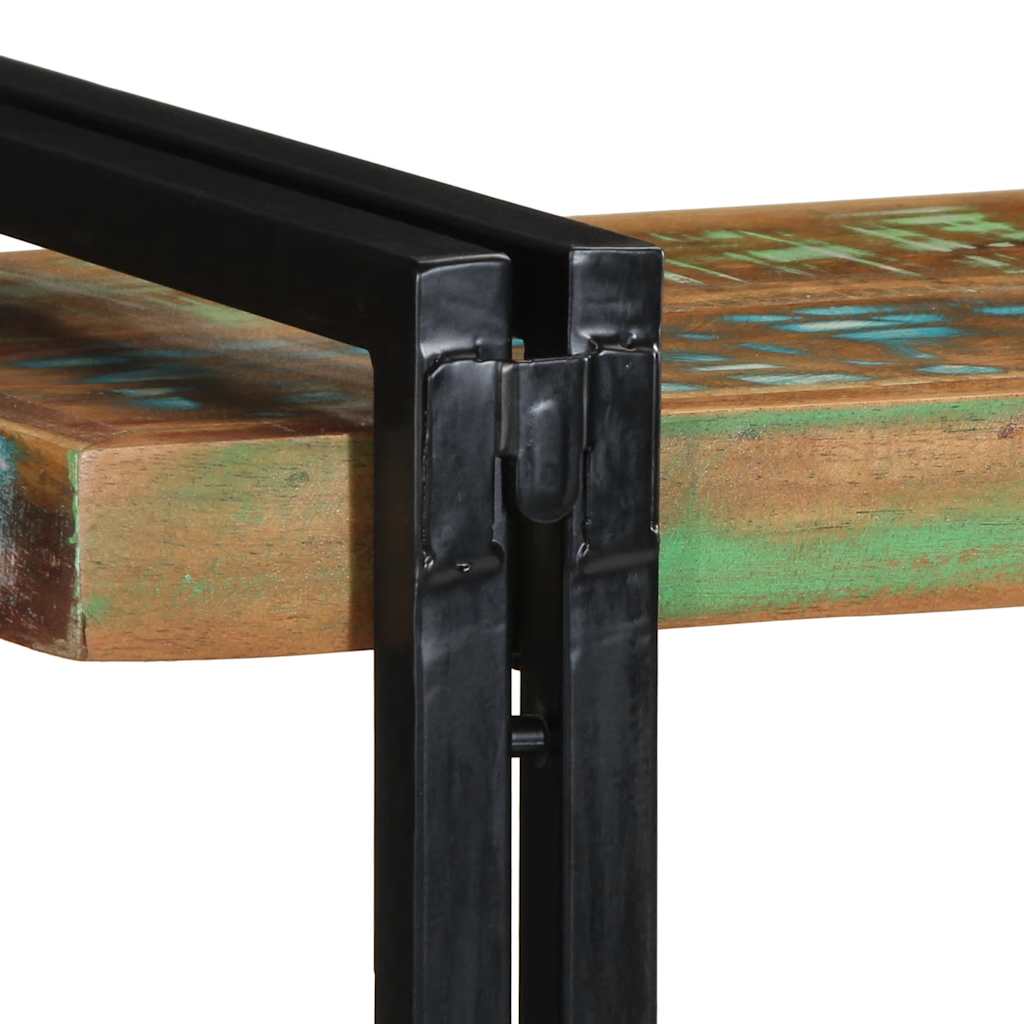 Wandregal Mehrfarbig Altholz Massivholz 110 x 33 x 45 cm Recyceltes Massivholz