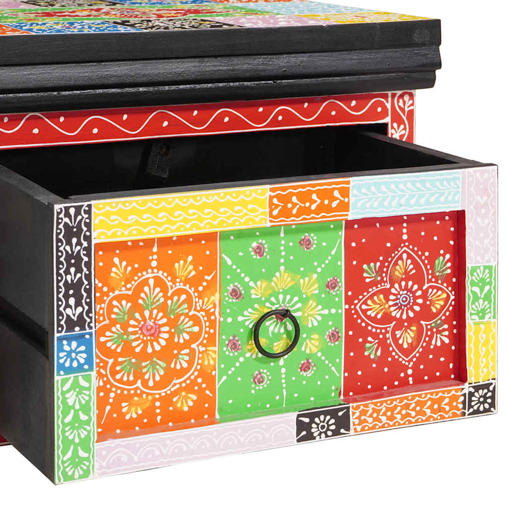 Nachttisch Mehrfarbig 40 x 30 x 28 cm Massivholz Mango