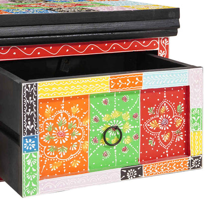 Nachttisch 2 pcs Mehrfarbig 40 x 30 x 28 cm Massivholz Mango