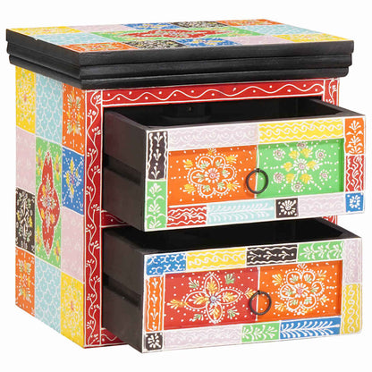 Nachttisch Mehrfarbig 40 x 30 x 40 cm Massivholz Mango