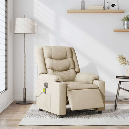 Massagesessel Elektrisch Creme Stoff