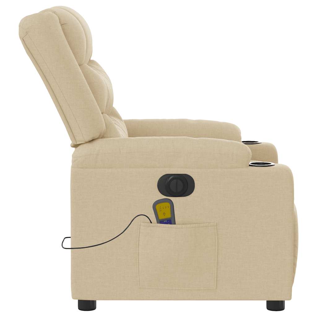 Massagesessel Elektrisch Creme Stoff