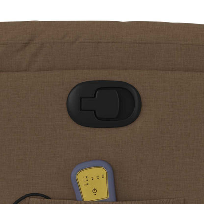 Massagesessel mit Aufstehhilfe Braun Stoff