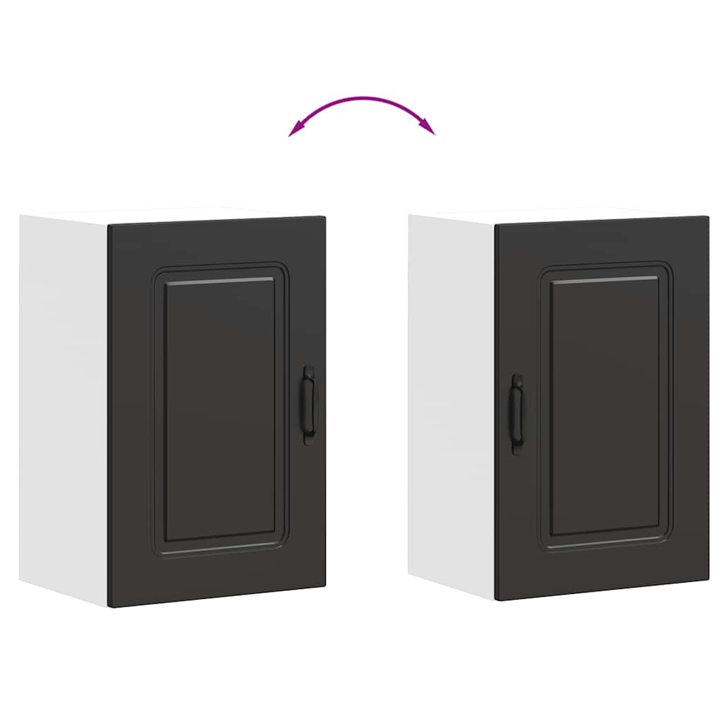 Küchen-Hängeschrank Kalmar Schwarz Holzwerkstoff