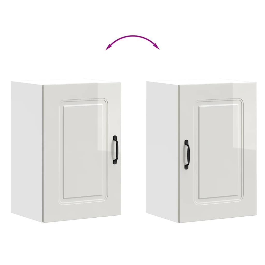 Küchen-Hängeschrank Kalmar Hochglanz-Weiß Holzwerkstoff