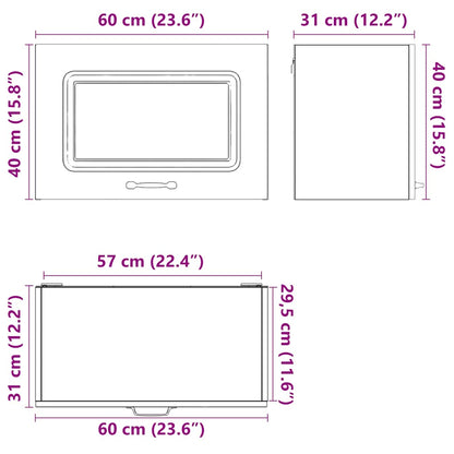 Küchen-Hängeschrank Kalmar Grau Sonoma Holzwerkstoff
