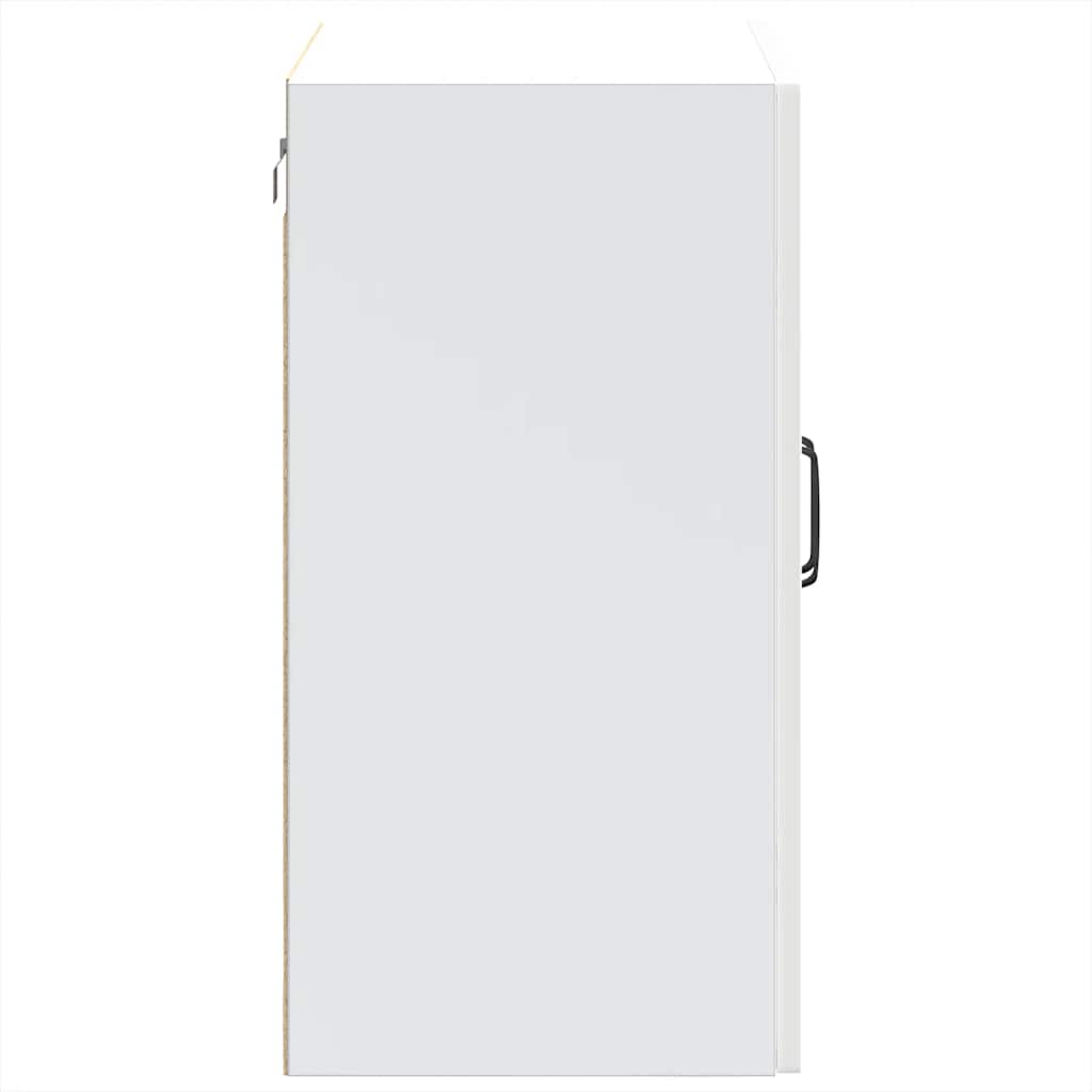 Küchen-Hängeschrank mit Glastür Kalmar Hochglanz-Weiß Holzwerkstoff