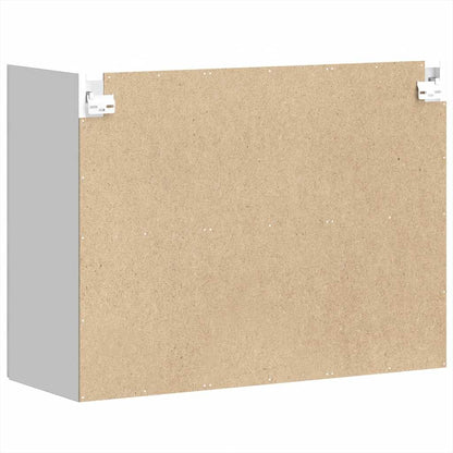 Küchen-Hängeschrank mit Glastür Kalmar Hochglanz-Weiß Holzwerkstoff