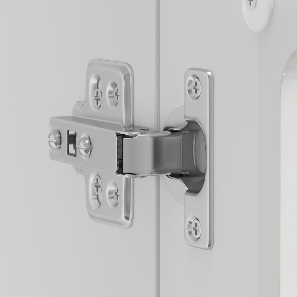 Küchen-Hängeschrank mit Glastür Kalmar Hochglanz-Weiß Holzwerkstoff