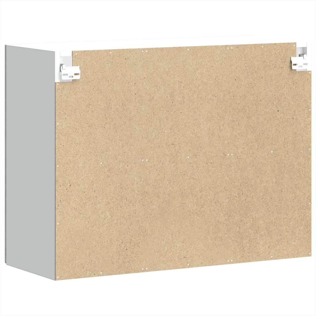 Küchen-Hängeschrank mit Glastür Kalmar Betongrau Holzwerkstoff